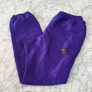 VTG 90's Surf Style Purple Iridescent Nylon Windbreaker Pants Sz Medium NWOT